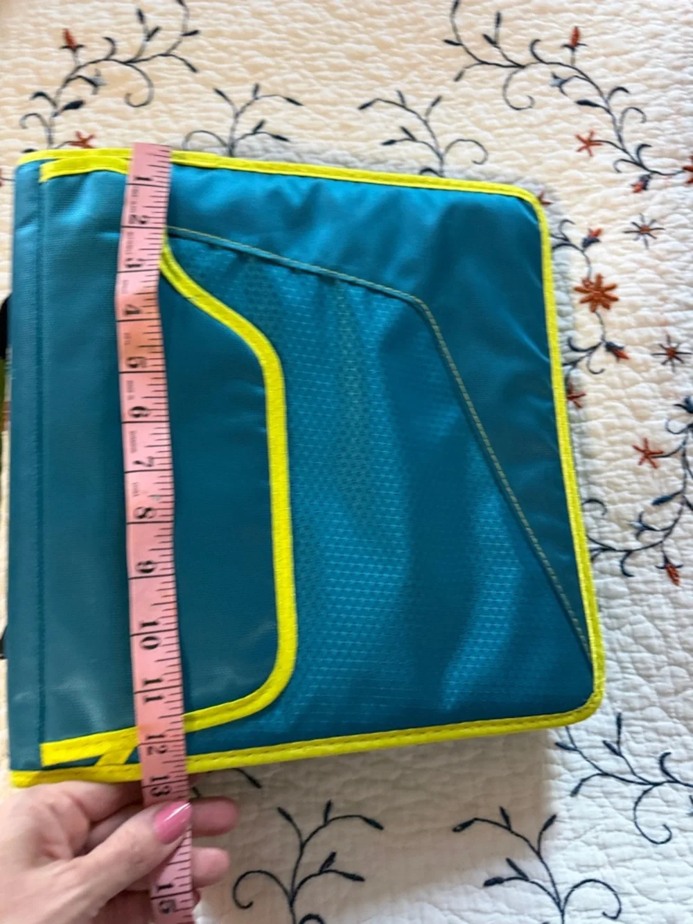 Five Star Teal Binder Organizer with Lime Trim